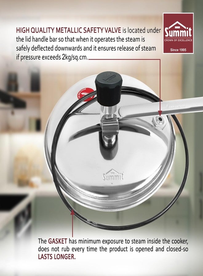 سوميت طنجرة ضغط ألومنيوم فاخرة بقاعدة حثية وغطاء داخلي من ساميت، سعة 1 لتر - Image 5